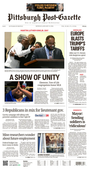 Cover of Pittsburgh Post-Gazette
