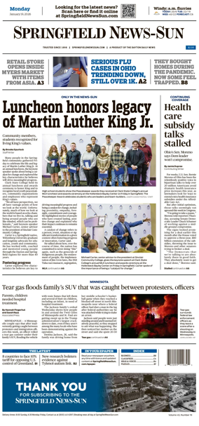 Cover of Springfield News-Sun