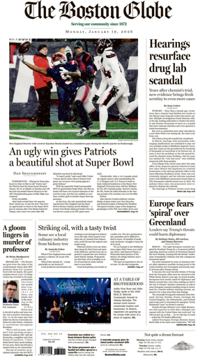 Cover of The Boston Globe