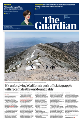 Cover of The Guardian (USA)