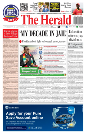 Cover of The Herald (Zimbabwe)