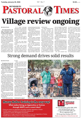 Cover of Deniliquin Pastoral Times