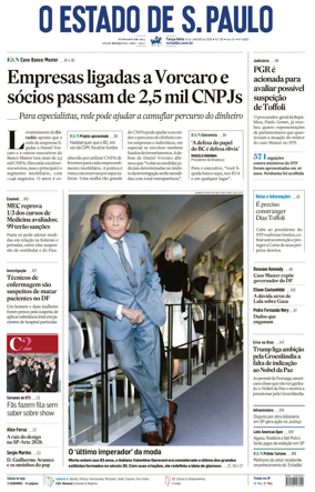 Cover of O Estado de S. Paulo