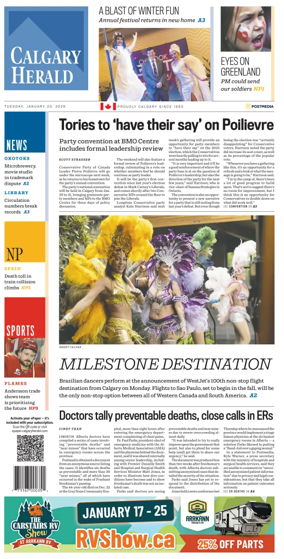 Cover of Calgary Herald