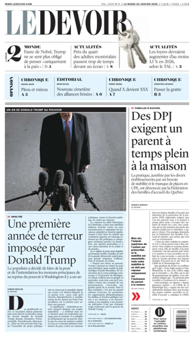 Cover of Le Devoir