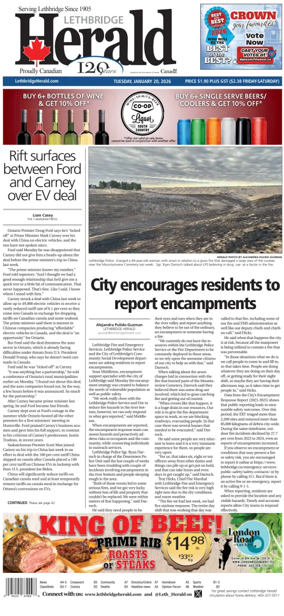 Cover of Lethbridge Herald
