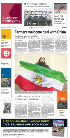 Cover of Saskatoon StarPhoenix
