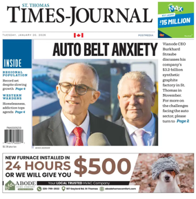 Cover of St. Thomas Times-Journal
