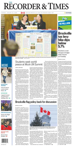 Cover of The Recorder & Times (Brockville)