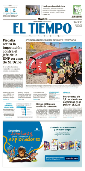 Cover of El Tiempo (Bogota)