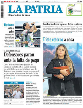 Cover of La Patria (Colombia)