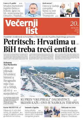 Cover of Vecernji list BiH