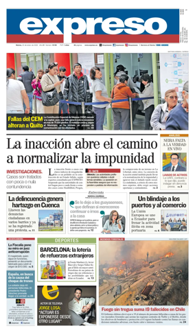 Cover of Diario Expreso