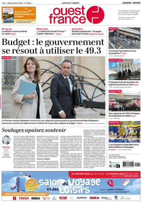 Cover of Ouest France (Angers / Segre)