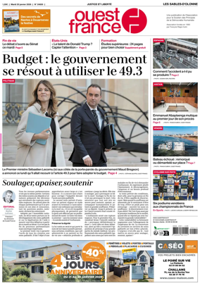 Cover of Ouest France (Les Sables-d'Olonne)