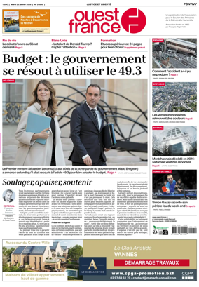Cover of Ouest France (Pontivy)