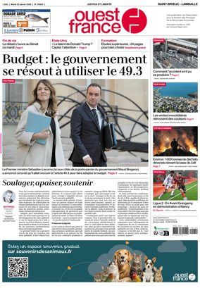 Cover of Ouest-France (Saint-Brieuc Lamballe)