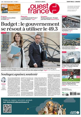 Cover of Ouest France (Saint-Malo)