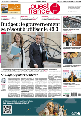Cover of Ouest France (Saint-Nazaire La Baule Guerande)