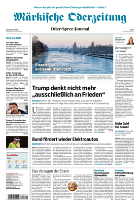 Cover of Markische Oderzeitung Eisenhuttenstadt