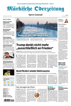 Cover of Markische Oderzeitung Spree-Journal