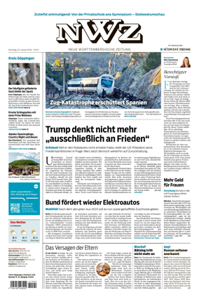 Cover of NWZ – Neue Wurttembergische Zeitung