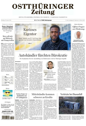 Cover of Ostthuringer Zeitung (Saale-Holzland-Kreis)
