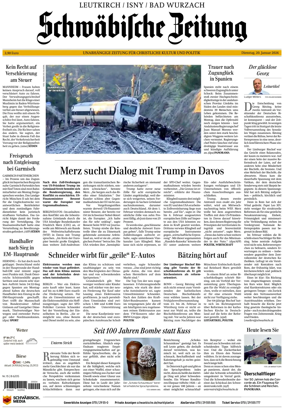 Cover of Schwabische Zeitung (Leutkirch / Isny / Bad Wurzach)