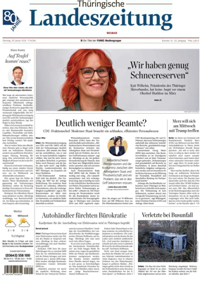 Cover of Thuringische Landeszeitung (Weimar)