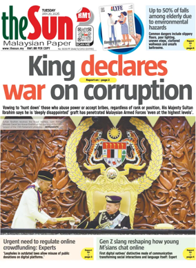 Cover of The Sun (Malaysia)