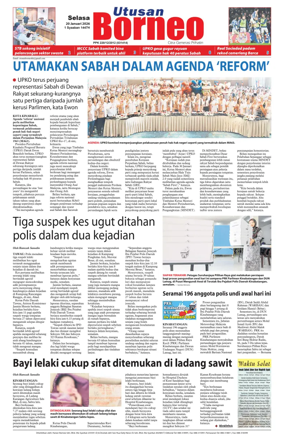 Cover of Utusan Borneo (Sabah)