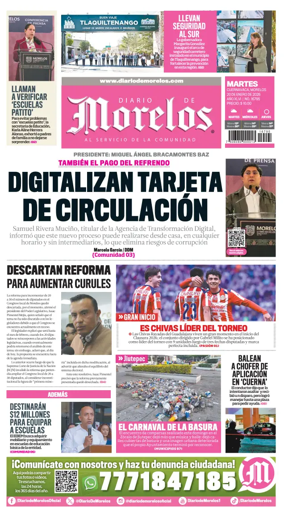 Cover of Diario de Morelos