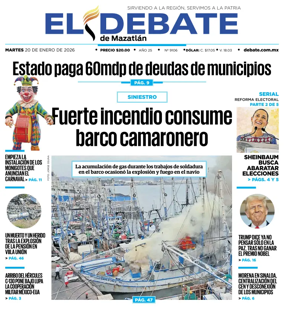 Cover of El Debate de Mazatlan