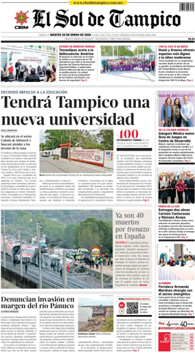Cover of El Sol de Tampico
