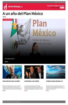 Cover of Sin Embargo Opinion