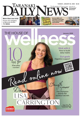 Cover of Taranaki Daily News