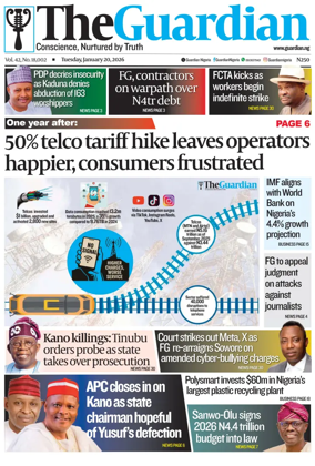 Cover of The Guardian Nigeria
