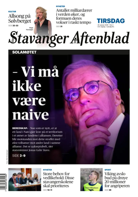 Cover of Stavanger Aftenblad