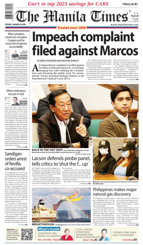 Cover of The Manila Times
