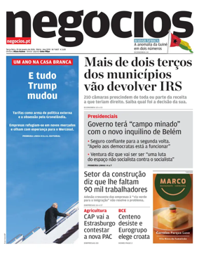 Cover of Jornal de Negocios