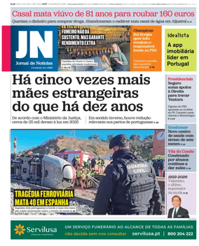 Cover of Jornal de Noticias