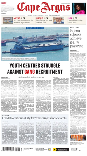 Cover of Cape Argus (PM Edition)
