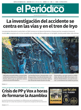 Cover of El Periodico Extremadura
