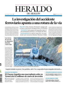 Cover of Heraldo de Aragon