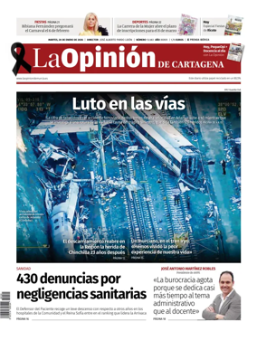 Cover of La Opinion de Murcia (Cartagena)