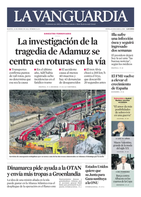 Cover of La Vanguardia