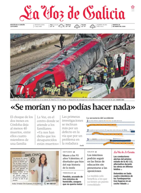 Cover of La Voz de Galicia (A Coruna)