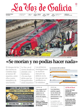 Cover of La Voz de Galicia (Ferrol)