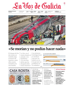 Cover of La Voz de Galicia (Pontevedra)