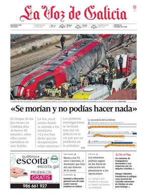 Cover of La Voz de Galicia (Vigo)